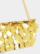 Rabanne Gold Sparkle Sequin Baguette Bag
