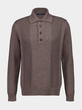 Frescobol Carioca Cedra Grey Romano Cotton-Cashmere Polo