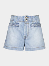 Zimmermann Skylark Blue Lucky Denim Short