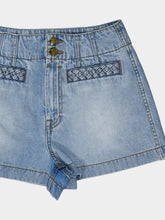 Zimmermann Skylark Blue Lucky Denim Short