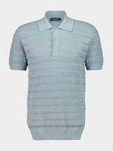 Frescobol Carioca Coastal Blue Vidal Cotton Jacquard Polo