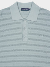 Frescobol Carioca Coastal Blue Vidal Cotton Jacquard Polo