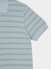 Frescobol Carioca Coastal Blue Vidal Cotton Jacquard Polo