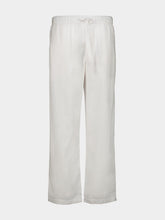 Frescobol Carioca White Luan Cotton-Linen Trousers