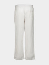 Frescobol Carioca White Luan Cotton-Linen Trousers