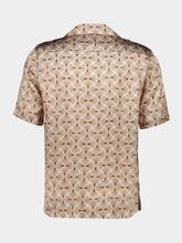 Frescobol Carioca Brown Roberto Silk Printed Shirt