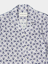 Frescobol Carioca Navy Roberto Silk Printed Shirt