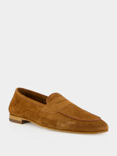 Frescobol Carioca Tan Brown Leme Suede Loafers
