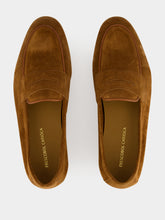 Frescobol Carioca Tan Brown Leme Suede Loafers