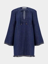 Zimmermann Rhiannon Fringed Denim Mini Dress