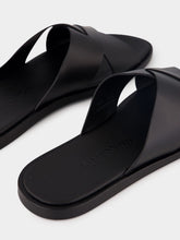 Orlebar Brown Black Muro Leather Sandals