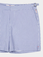 Orlebar Brown Nova Blue Seersucker Bulldog Swim Shorts