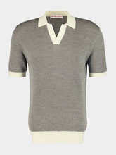 Orlebar Brown Charcoal Horton Cotton and Merino Polo Shirt