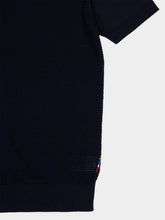 Orlebar Brown Night Iris Burnham Knit Polo Shirt