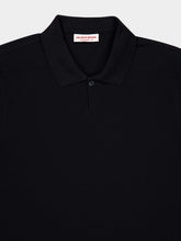 Orlebar Brown Black Bruno Pique Stitch Polo
