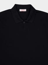 Orlebar Brown Black Bruno Pique Stitch Polo