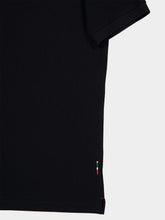Orlebar Brown Black Bruno Pique Stitch Polo