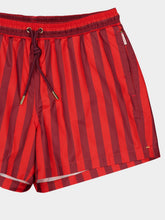 Orlebar Brown Vermillion Red Stripe Jack Swim Shorts
