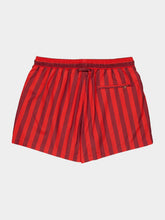 Orlebar Brown Vermillion Red Stripe Jack Swim Shorts