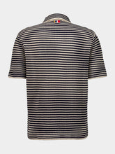 Orlebar Brown Night Iris Lowry Stripe Crochet Polo