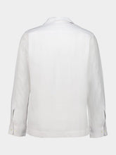 Orlebar Brown White Vincent Linen Overhead Shirt