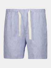 Orlebar Brown Bergamo Blue Stripe Alex Hemp Shorts
