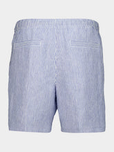 Orlebar Brown Bergamo Blue Stripe Alex Hemp Shorts