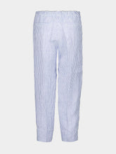 Orlebar Brown Bergamo Blue Stripe Alex Hemp Trousers