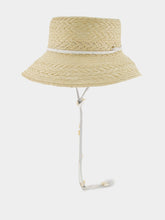 Texturized Straw Lampshade Hat with Leather Band | PDP - Fashion Clinic