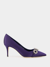 Manolo Blahnik Blue Satin Isteralo 70mm Heels