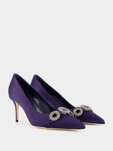 Manolo Blahnik Blue Satin Isteralo 70mm Heels