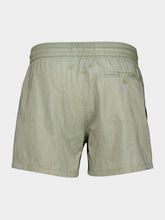 Frescobol Carioca Palm Green Rio Sport Linen-Blend Swim Shorts