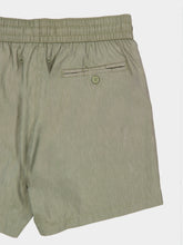 Frescobol Carioca Palm Green Rio Sport Linen-Blend Swim Shorts
