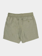 Frescobol Carioca Palm Green Rio Sport Linen-Blend Swim Shorts