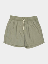 Frescobol Carioca Palm Green Rio Sport Linen-Blend Swim Shorts
