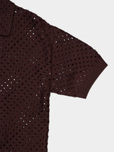 Frescobol Carioca Cacao Brown Pinto Crochet Cardigan