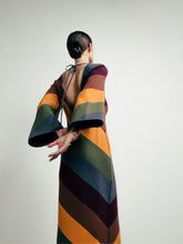 Paula Curie Multi Stripes Knitted Cut-Out Back Dress