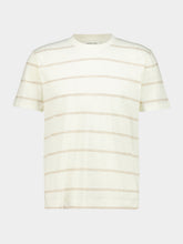 Frescobol Carioca Ivory Dinis Striped Cotton T-Shirt