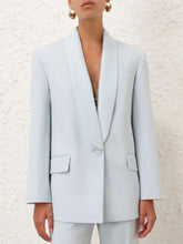 Zimmermann Sea Foam Shawl Collar Tuxedo Jacket