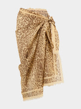 Zimmermann Tan Leopard Printed Cotton Pareo