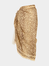 Zimmermann Tan Leopard Printed Cotton Pareo