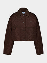 Prada Cocoa Brown Re-Nylon Cropped Jacket