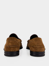 Prada Cocoa Brown Suede Penny Loafers