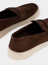Prada Brown Suede Penny Loafers