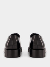 Prada Black Brushed Leather Derby Shoes