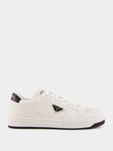Prada White and Black Downtown Leather Sneakers