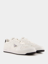 Prada White and Black Downtown Leather Sneakers