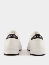 Prada White and Black Downtown Leather Sneakers