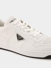 Prada White and Black Downtown Leather Sneakers