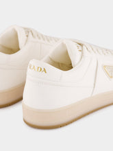Prada Ivory Downtown Nappa Leather Sneakers